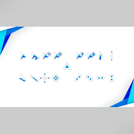 蓝色三角形光标预览图