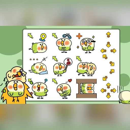 小鸟光标预览图