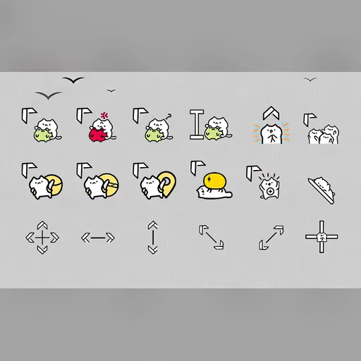 线条小猫光标预览图