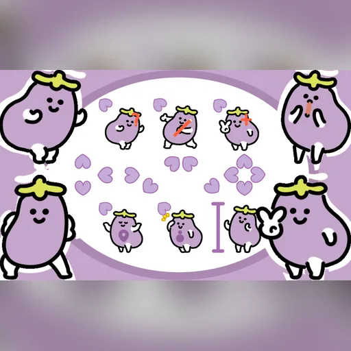 搞怪茄子光标预览图