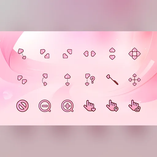 粉色爱心光标预览图