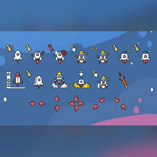 火箭光标预览图